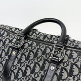 CHRISTIAN DIOR BLK TROTTER CANVAS BOSTON 35 TOTE
