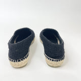 CHANEL BLK TWEED ESPADRILLES sz 39