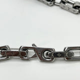 LOUIS VUITTON MONOGRAM CHAIN SILVER NECKLACE