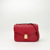LOUIS VUITTON POCHETTE METIS IN RED EMPREINTE LEA & GHW - BLuxe Boutique
