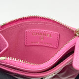 CHANEL ZIP CARD CASE IN FUSCHIA CAVIAR LEA & GHW
