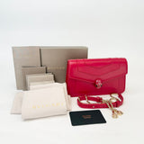 BVULGARI SERPENTI FOREVER RED LEA CHAIN WALLET - BLuxe Boutique