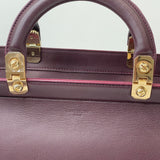 GIVENCHY HGD BURGUNDY LEA 2 WAY TOTE BAG