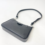 LOUIS VUITTON EASY POUCH ON STRAP CROSSBODY IN BLK EPI LEA W SHW