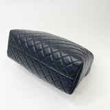 CHANEL HOBO LUNCH BOX TOTE IN BLK LMBSKN LEA & SHW
