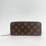 LOUIS VUITTON ROSE BALLERINE & MONOGRAM CLEMENCE WALLET