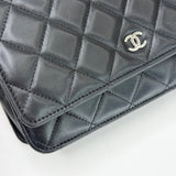 CHANEL CLASSIC WOC IN BLK LAMBSKN LEA & SHW