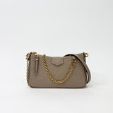 LOUIS VUITTON EASY POUCH ON STRAP CROSSBODY IN TURTLEDOVE EMPREINTE LEA & GHW
