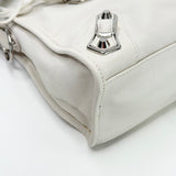 BALENCIAGA LE CITY IN WHT GOATSKIN LEA & SHW