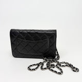CHANEL CLASSIC WOC IN BLK LAMBSKN LEA & SHW