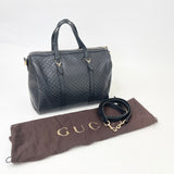 GUCCI JOY BOSTON 2WAY BAG IN BLK MICROGUCCISSIMA LEATHER & SHW