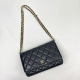 CHANEL CLASSIC WOC IN BLK LMBSKIN & GHW