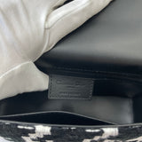 CHRISTIAN DIOR CARO SM BLK & WHT HOUNDSTOOTH BAG
