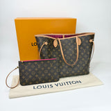 LOUIS VUITTON NEVERFULL MM MONO + POUCH