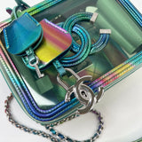 CHANEL FILIGREE VANITY IN IRIDESCENT RAINBOW PAT LEA & PVC