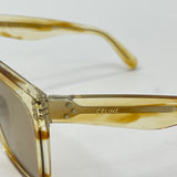 CELINE SQUARE BRN/ AMBER ACETATE SUNGLASSES