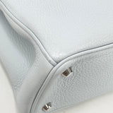 CHRISTIAN DIOR DIORISSIMO MEDIUM TOTE BAG + ZIP WRISTLET POUCH IN LT BLUE & FUCSHIA PEBBLED LEA & SHW