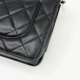 CHANEL CLASSIC WOC IN BLK LAMBSKN LEA & SHW