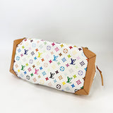 LIMITED EDITION LOUIS VUITTON X TAKASHI MURAKAMI URSULA GM WHT MULTICOLOR SHOULDER BAG 