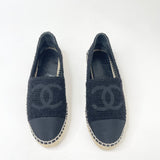 CHANEL BLK TWEED ESPADRILLES sz 39