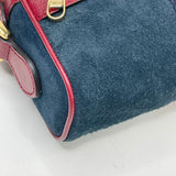 GUCCI OPHIDIA MINI CROSSBODY IN NAVY SUEDE