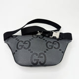 GUCCI JUMBO GG GREY BELT BAG