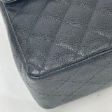 CHANEL VINTAGE SINGLE FLAP JUMBO IN BLK CAVIAR LEA & GHW