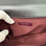 CHANEL LARGE BLK CHEVRON LMSKN LEATHER W RUTHENIUM HW BOY - BLuxe Boutique