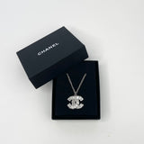 CHANEL CRYSTAL CC PENDANT NECKLACE