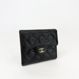 CHANEL CLASSIC FLAP WALLET IN BLK CAVIAR LEA & GHW - BLuxe Boutique