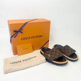 LOUIS VUITTON PILLOW FLAT COMFORT MULES sz 37