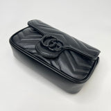 GUCCI MARMONT BLK LEATHER SUPER MINI