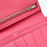 HERMES BEARN WALLET IN ROSE LIPSTICK CHEVRE MYSORE & PALLADIUM HW