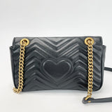 GUCCI MARMONT BAG IN BLK LEATHER & GHW