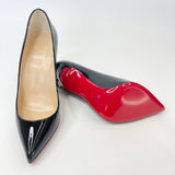 CHRISTIAN LOUBOUTIN BLK PATENT PIGALLE FOLLIES SZ 38