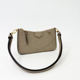 LOUIS VUITTON EASY POUCH ON STRAP CROSSBODY IN TURTLEDOVE EMPREINTE LEA & GHW