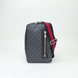 GUCCI NAVY CANVAS SIDE BACKPACK