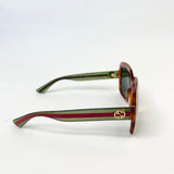 GUCCI SQUARE FRAME TORTOISE SHELL FRAME SUNGLASSES