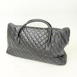 SAINT LAURENT ES GIANT TRAVEL BAG IN BLK QUILTED LEA & GHW
