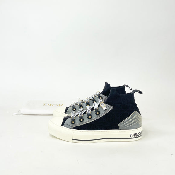 CHRISTIAN DIOR WALK’IN BLK MACROCANNAGE TECHNICAL MESH SNEAKERS sz 38