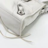 BALENCIAGA LE CITY IN WHT GOATSKIN LEA & SHW
