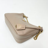 PRADA RE EDITION 2005 CROSSBODY IN BEIGE SAFFIANO LEA & GHW