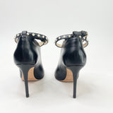 JIMMY CHOO LARK BLK LEA BOOTIES sz 34