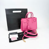 SAINT LAURENT SAC DE JOUR NANO IN HOT PINK SMOOTH LEA & GHW - BLuxe Boutique