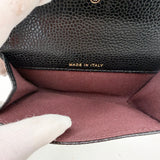 CHANEL CLASSIC FLAP CARD HOLDER/ WALLET IN BLK CAVIAR LEA W GHW - BLuxe Boutique