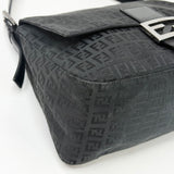 FENDI BLK ZUCCHINO MAMA BAGUETTE FLAP SHOULDER BAG - BLuxe Boutique