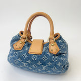 LOUIS VUITTON MONOGRAM DENIM MINI PLEATY BAG