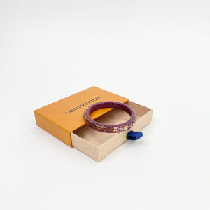 LOUIS VUITTON INCLUSION NARROW PURPLE & GOLD BANGLE