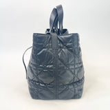 CHRISTIAN DIOR TOUJOURS BAG IN BLK MACROCANNAGE CALFSKIN LEA & LIGHT GHW + ZIP POUCH