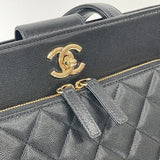 CHANEL BUSINESS AFFINITY LRG BLK CAVIAR LEA & LGHW TOTE